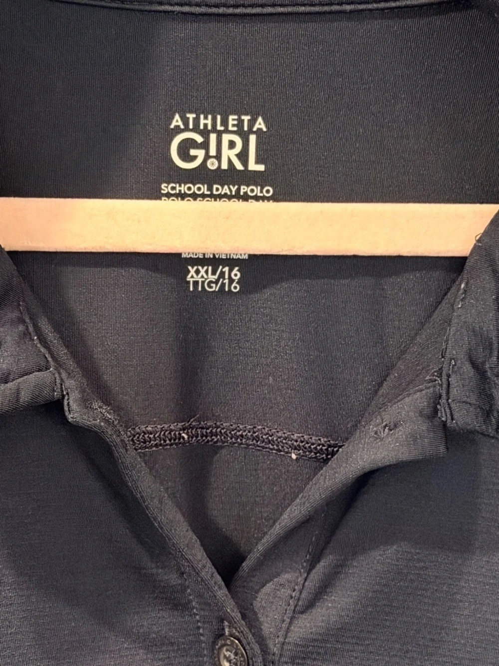 Athleta Girl School Day Polo Navy Uniform Top 12/L and 16/XXL